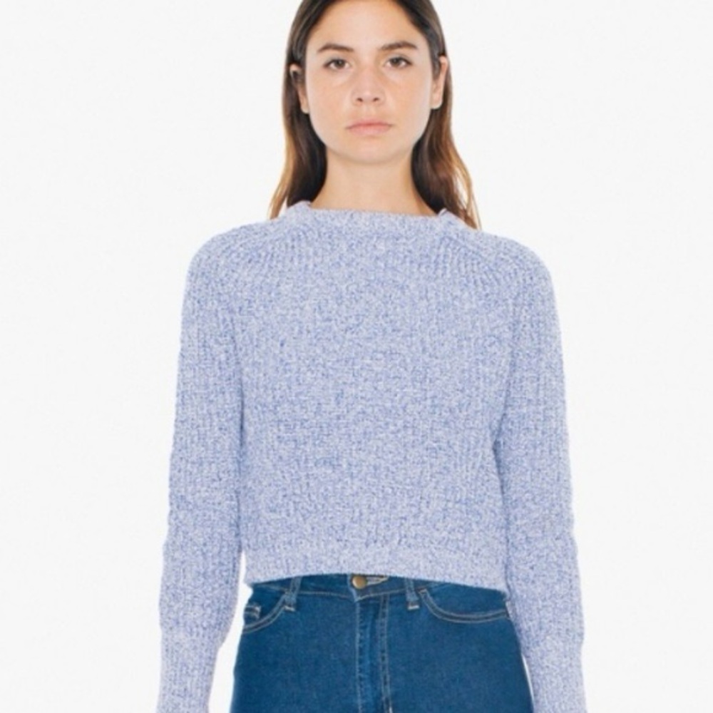 American Apparel Blue & White Knit Sweater